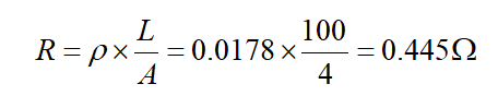 Cable resistance calculation formula